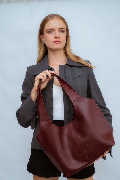 Hobo Bag Cuero - Repujado Natural