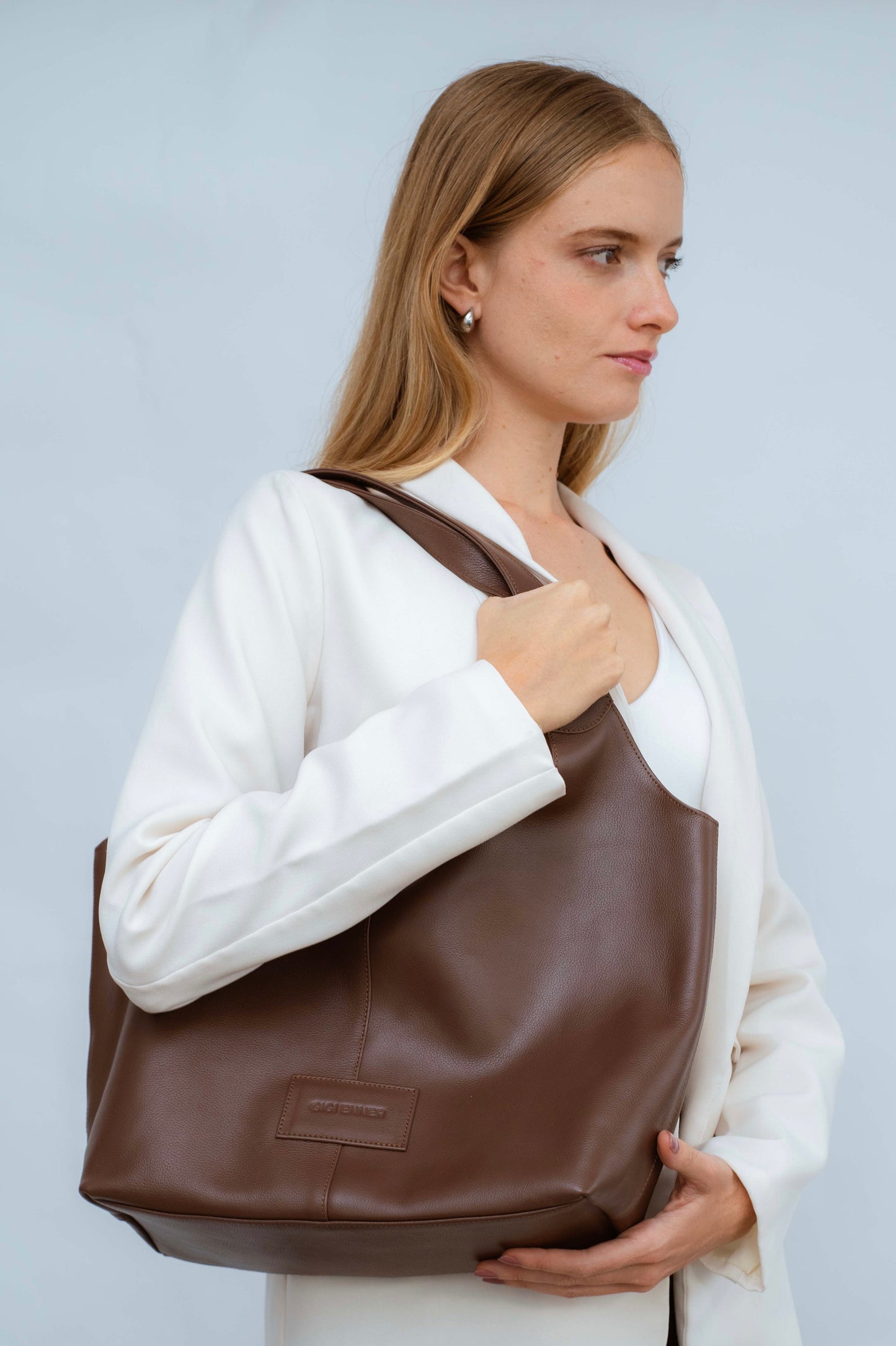 Hobo Bag Cuero - Repujado Natural