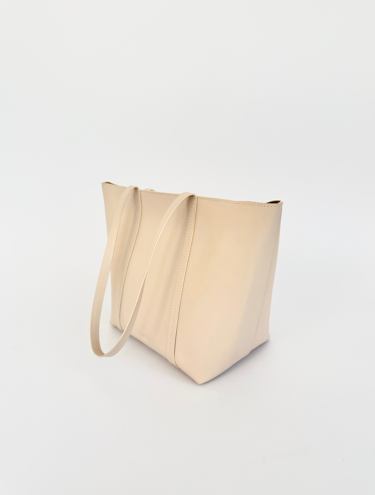 Tote Bag regular - Marfil Cuero Liso