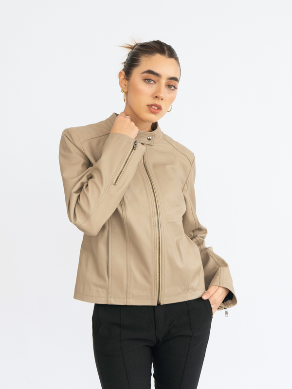 Casaca Biker - Ivory