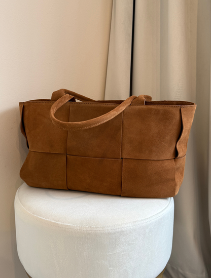 LORENZA BAG GAMUZÓN - MARRÓN CLARO