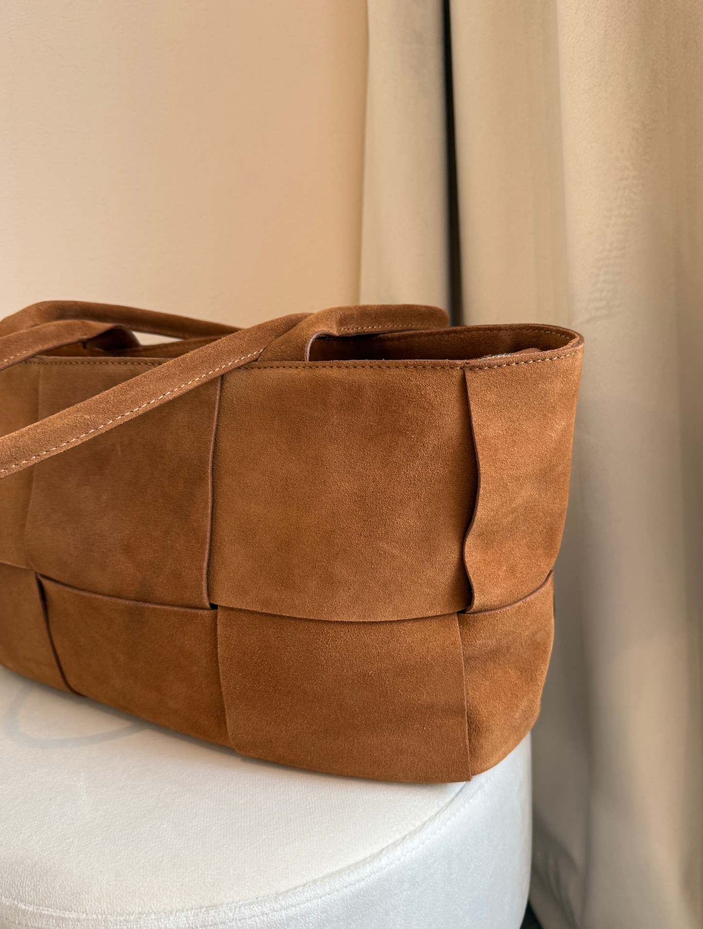 LORENZA BAG GAMUZÓN - MARRÓN CLARO